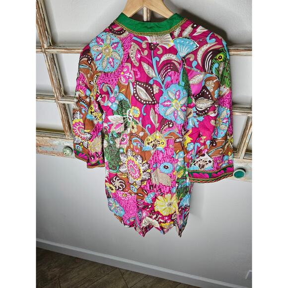 Sandy Starkman Embellished Boho Tunic Top Embroidered Ladies Size Small - Picture 6 of 8